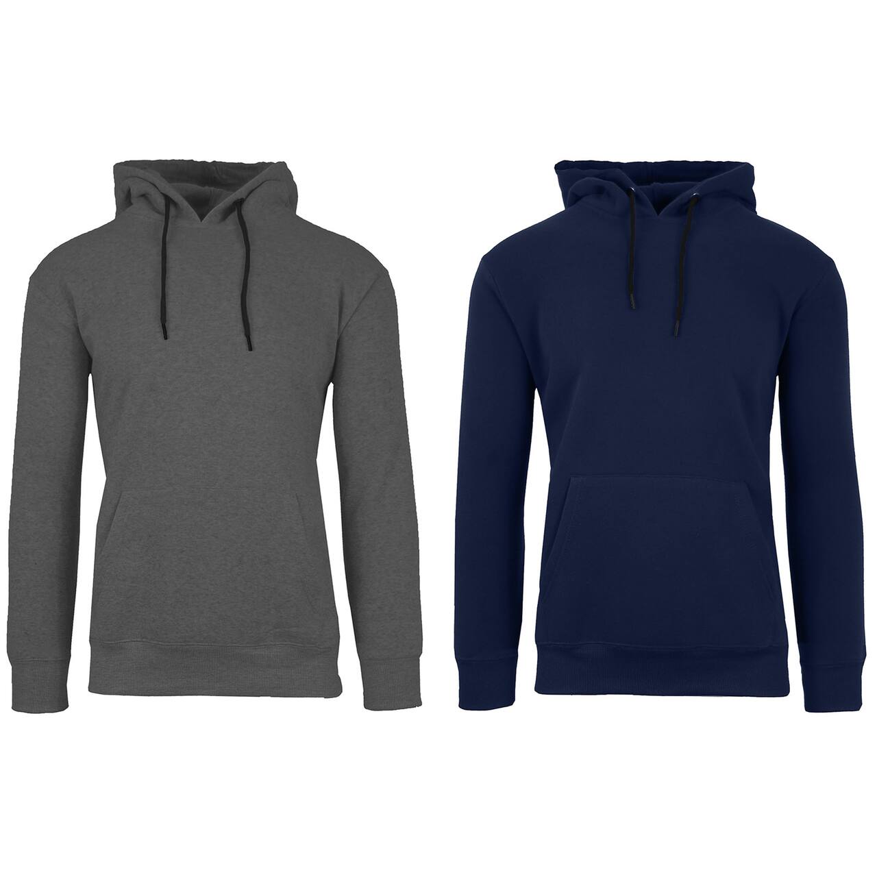 Galaxy by Harvic Heavyweight Fleece-Lined Men's Pullover Sweater Hoodie 2 Pack
